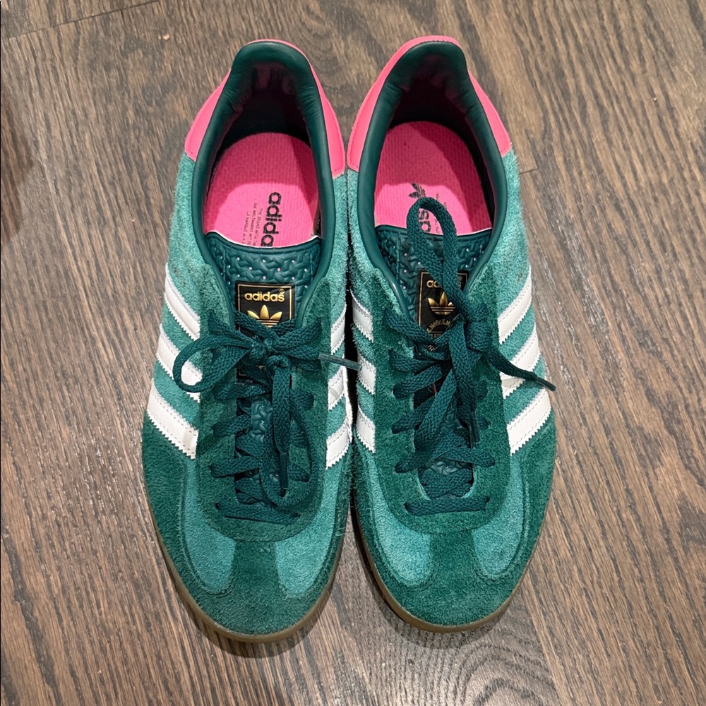 Adidas Green and Pink gazelle Sneakers US 7 - Picture 2 of 5